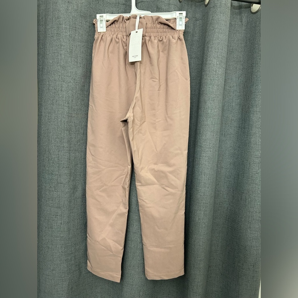 GRACE KARIN Women's Cropped Paper Bag Waist Pants with Pockets XS - Picture 8 of 9